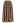 Irregular Pleated Midi Skirt in Brown