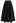Embossed Heart Texture Pleated Midi Skirt in Black