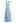 Cut Out Back Faux-Wrap Sleeveless Knitted Midi Dress in Blue