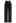 Golden Button Cross Waist Straight-Leg Pants in Black
