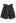 Heart-Shape Buttons Ruffle Trimmed Shorts in Black