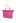 Tassel Trim Canvas Tote Bag in Magenta