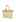 Tassel Trim Canvas Tote Bag in Khaki