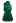 Satin Asymmetric Ruched Neckline Sleeveless Playsuit in Dark Green