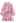 Watercolor Hot Pink Flower Lantern Sleeves Mini Dress