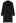 Lapel Open Front Quilted Cotton-Blend Coat in Black