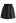 Elastic Waist Faux Leather Mini Skirt in Black