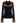 Square Neck Collared Color Block Knit Top in Black