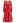 Glossy Leopard Jacquard Ruffle Maxi Dress in Red