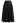 Button Decorated Pleated A-Line Skirt in Black