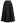 Faux Leather Pleated Flare Midi Skirt in Black