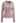 Asymmetric Flap Collar Zip Up Knit Top in Pink