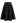 Hearts Fantasy Jacquard Pleated Midi Skirt in Black