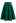 Hearts Fantasy Jacquard Pleated Midi Skirt in Dark Green
