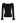 Wavy Neckline Feather Trim Cuffs Knit Top in Black