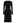 Cross Waist Detail Faux-Wrap Knit Dress in Black