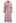 Buttoned Wrap Midi Shirt Dress in Pink