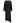Satin Boat Neck Wrapped Waist Maxi Dress in Black