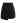 Notched Hem Wool-Blend Flap Mini Skirt in Black