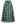 Whimsical Butterfly Belted A-Line Midi Skirt in Green