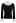 Pearl Ruffle Organza Adorned Knit Top in Black