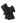 Striking Bowknot One Shoulder Crop Top in Black