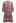 Savvy Elegance Notch Neck Floral Lace Panelled Midi Dress in Dusty Pink
