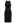 Criss Cross Waist Halter Knit Dress in Black
