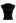 Choker Neck Cap Sleeve Knit Top in Black