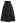 Glossy A-Line Midi Skirt in Black