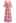 Pink Blossom Tie-Front V-Neck Maxi Dress