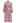Cutwork Crochet Button Down Midi Dress in Pink