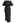 Satin Short-Sleeve Wrapped Waist Maxi Dress in Black