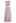 Burnout Rose Ruffle Edge V-Neck Midi Dress in Pink