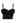 Pearly Petal Bustier Crop Top in Black
