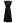Crochet Trim Sleeveless Midi Dress in Black