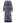 Blossoming Day Watercolor Pleated Maxi Dress in Navy