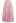 Shimmer Floral Mesh Tulle Midi Skirt in Pink