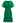 Eyelet Embroidery V-Neck Cotton Dress in Green