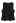 V-Neck Buttoned Down Ruched Vest in Black