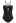 Resin Beads Halter Neck Texture Swimsuit in Black