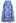Blue Tile Jacquard Pleated A-Line Midi Skirt