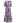 Purple Floral Jacquard Frilling Wrapped Dress
