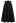 Solid Black High-Waist A-Line Midi Skirt