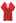 Deep V-Neck Flounce Sleeve Buttoned Cover-Up in Red