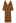 Open Back Bead Decor Crochet Cover-Up in Caramel