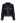 Contrast Braid Buttoned Knit Cardigan in Black