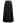 Side Belt Faux Leather Pleated Midi Skirt in Black