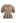 Peplum Flair Fuzzy Knit Top in Tan