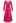 Twist Front V-Neck Cutout Sleeve Maxi Dress in Hot Pink